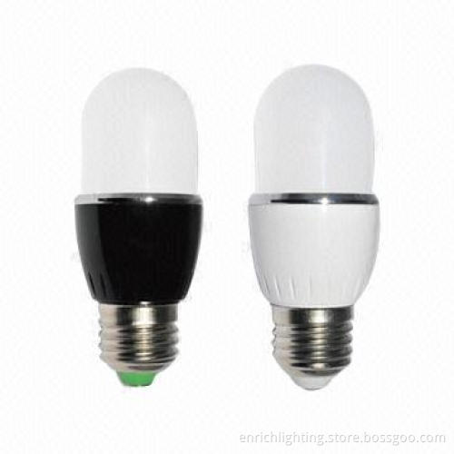 3W LED Bulbs, White or Black Color Shell, 85-265V AC Voltage